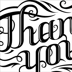 Thank You Card Lettering