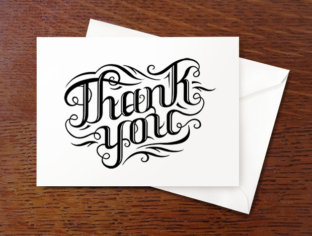 Thank You Card hand lettering